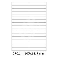 Samolepící etikety Rayfilm 105 x 16,9 mm 100 archů R0100.0901F 1