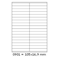 Samolepící etikety Rayfilm Office 105x16,9 mm 1000 archů R0100.0901F