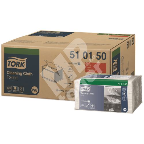 Tork jemná čisticí utěrka, skládaná, bílá, W8 1