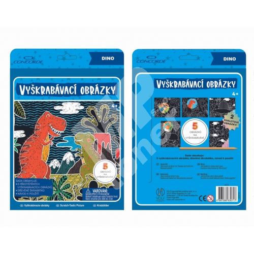 Vyškrabávací obrázky Concorde, Dino 1