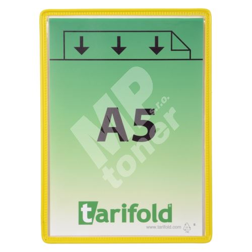 Tarifold rámeček s kapsou, A5, otevřený shora, žlutý, 5 ks 1
