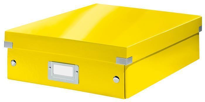 Krabice Leitz Click & Store WOW, žlutá, vel. M, PP/karton, organizér