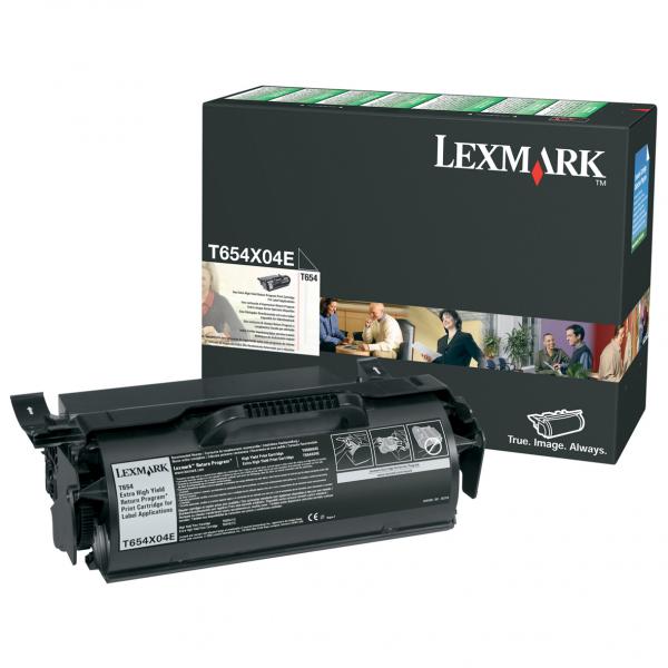 Toner Lexmark T654, black, T654X04E, return, extra high capacity, originál