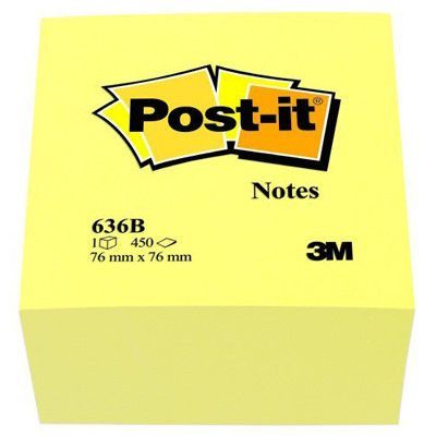 Samolepící bloček 3M Post-it 636B, 76x76, žlutý