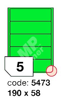 Samolepící etikety Rayfilm Office 190x58 mm 300 archů, matně zelená, R0120.5473D 1
