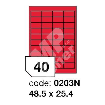 Samolepící etikety Rayfilm Office 48,5x25,4 mm 300 archů, fluo červená, R0132.0203ND 1