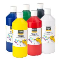 Sada transparentních barev Creall Trans, 6 x 500ml, mix barev 2 (1)