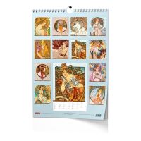Nástěnný poznámkový kalendář A3 - Alfons Mucha 2027 2 (1)