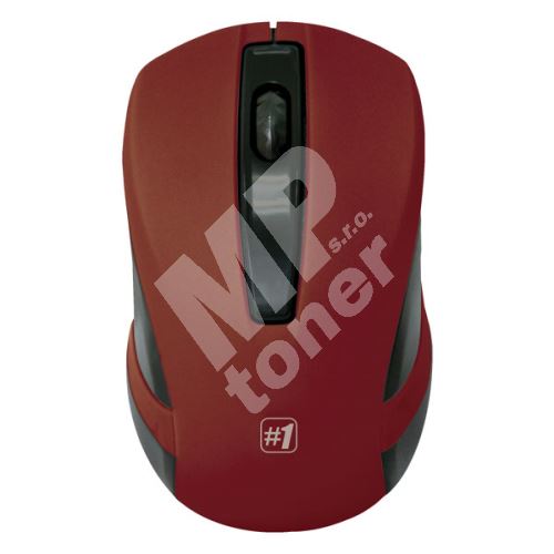 Myš Defender MM-605, 1200DPI, optická, 3tl., bezdrátová, červená 1