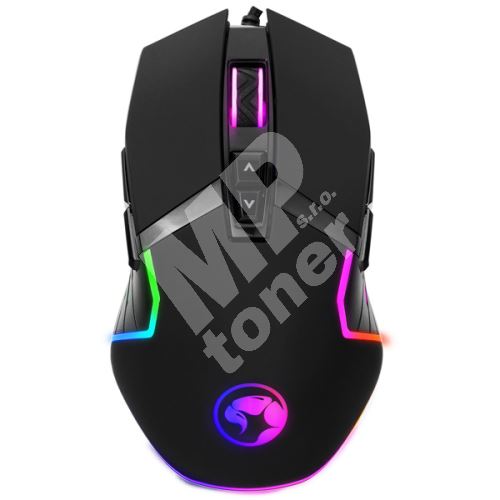 Herní myš Marvo G941, 12000DPI, optika, 9tl., drátová USB, černá, RGB podsvícení 1