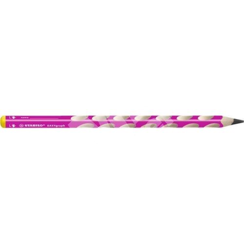 Grafitová tužka Stabilo EASYgraph, růžová, pro leváky, HB 1