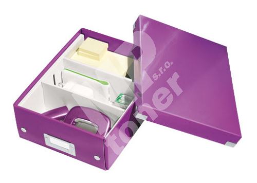 Archivační organizační box Leitz Click-N-Store S (A5), purpurový 1
