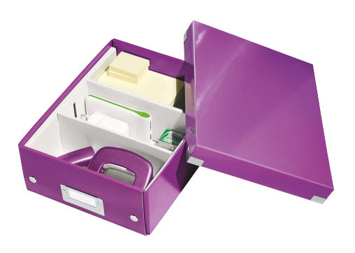 Archivační organizační box Leitz Click-N-Store S (A5), fialový