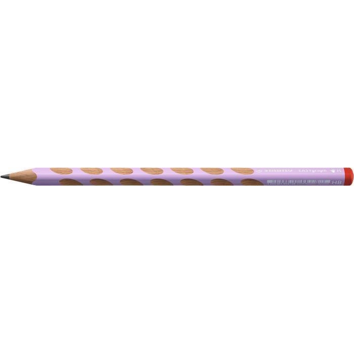 Grafitová tužka Stabilo Easygraph, pastelová fialová, trojhranná, pro praváky, HB