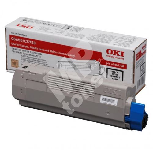Toner OKI 43865708 černý, originál 1