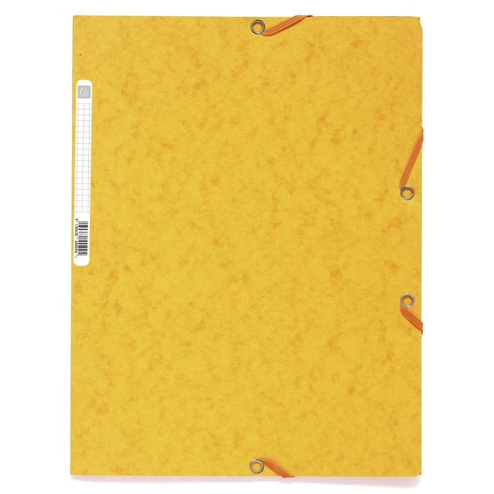 Spisové desky s gumičkou a štítkem Exacompta, A4 maxi, prešpán, tmavě žluté