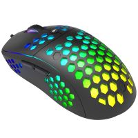 Herní myš Marvo M399, 6400DPI, optická, 6tl., drátová USB, černá, podsvícená 8 (7)