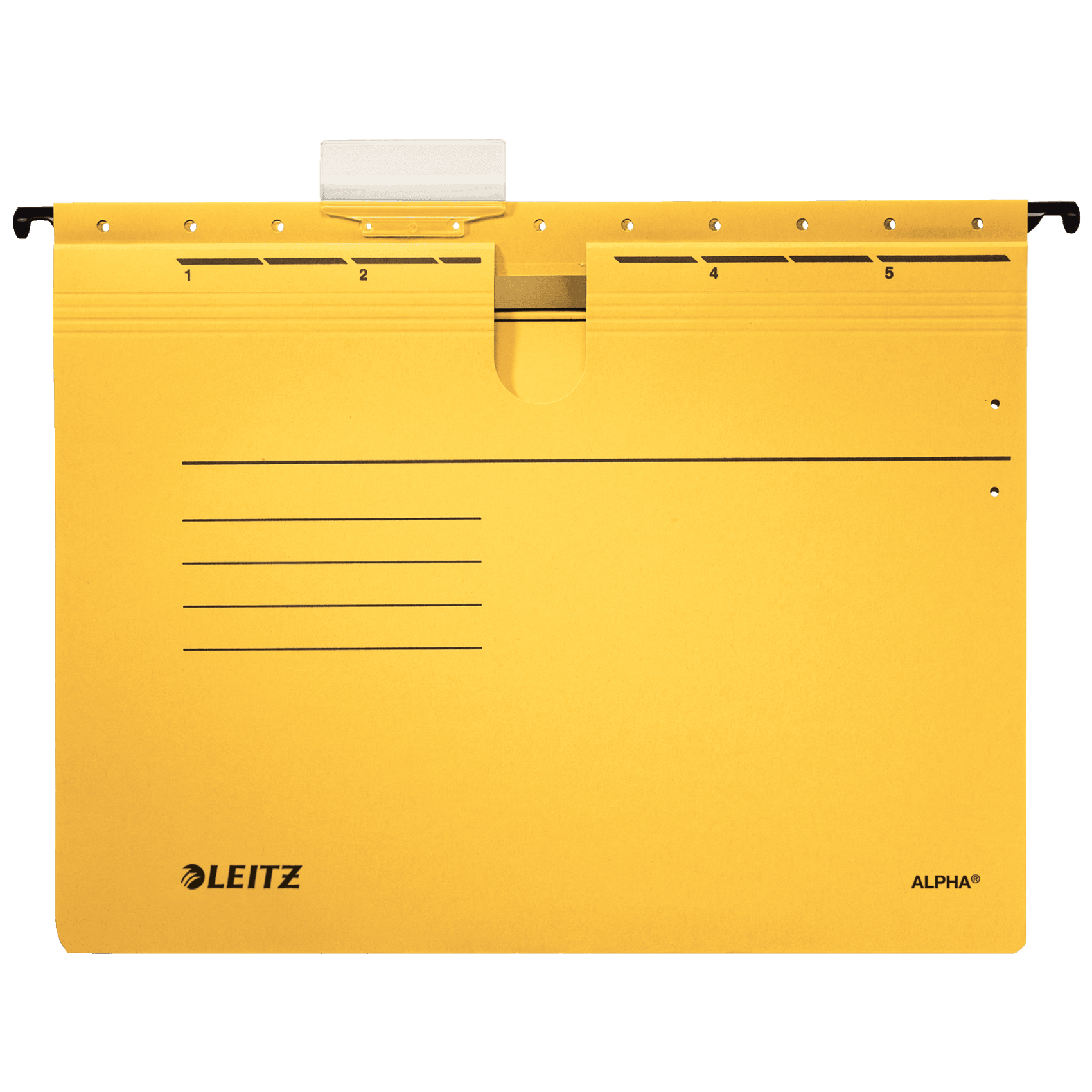 Závěsné desky Leitz Alpha s rychlovazačem, žluté