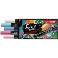 Akrylový popisovač STABILO FREE Acrylic T300 Kulatý hrot 2-3 mm - Candy, sada 5 ks Akrylový popisovač STABILO FREE Acrylic T300 Kulatý hrot 2-3 mm - Candy, sada 5 ks