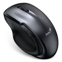 Ergonomická myš Genius Ergo 8200S, 1200DPI, optická, 5tl., bezdrátová, kovově šedá Ergonomická myš Genius Ergo 8200S, 1200DPI, optická, 5tl., bezdrátová, kovově šedá