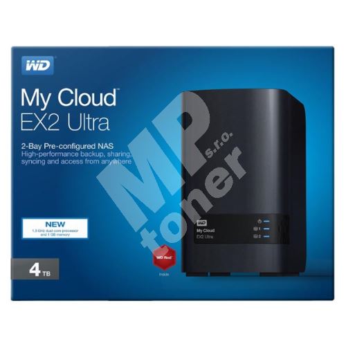 Externí úložiště WD 4TB My Cloud EX2, NAS 3.5" Ultra, USB 3.0/RJ45 1