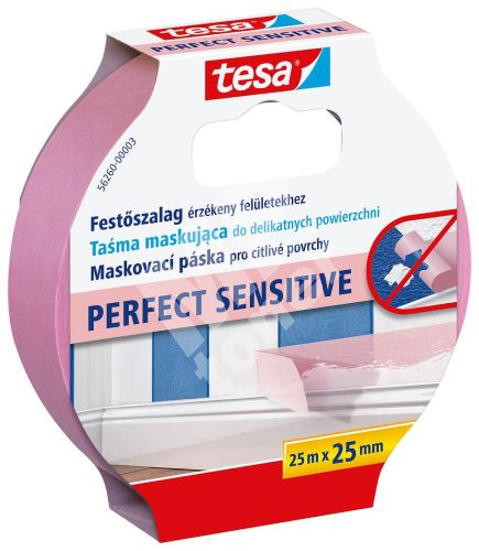 Maskovací páska na tapety Perfect Sensitive, 25 mm x 25 m, Tesa 4