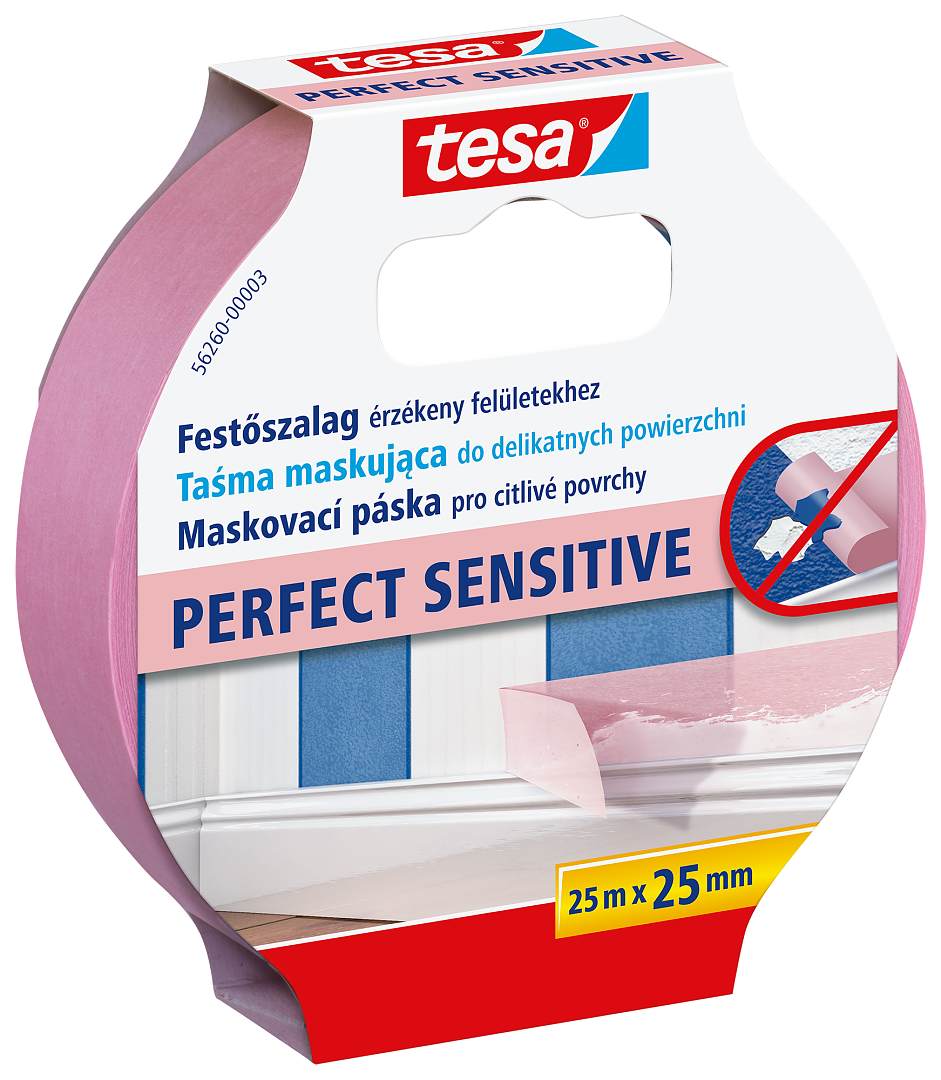 Maskovací páska na tapety Tesa Perfect Sensitive, 25 mm x 25 m