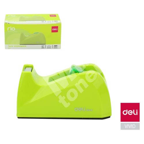 Odvíječ lepící pásky Deli stolní do 18mm zelený 1