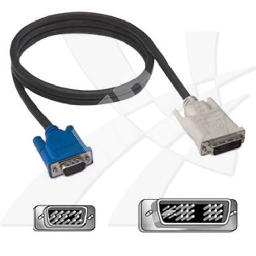 Kabel k monitoru DVI-I / VGA, 18+5 M/15 M, 2 m 1