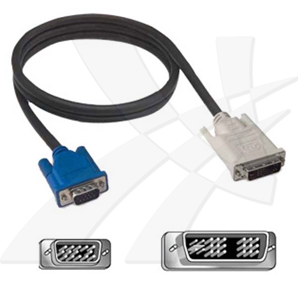Kabel k monitoru DVI-I / VGA, 18+5 M/15 M, 2 m
