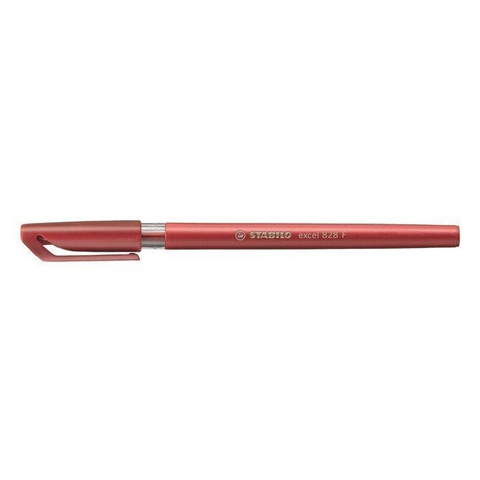 Kuličkové pero Stabilo Excel, 0,38mm, s uzávěrem, červené