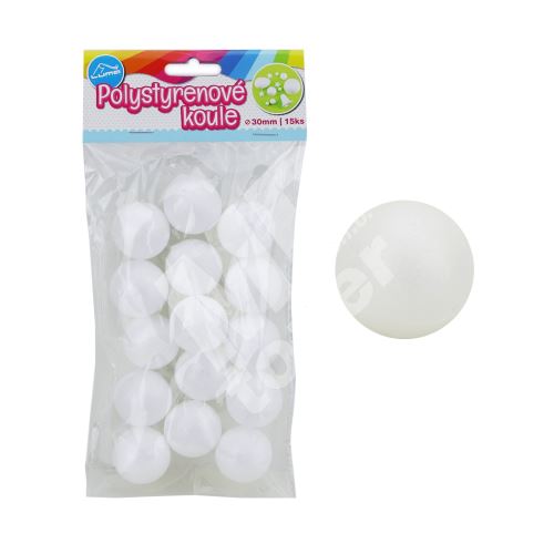 Polystyren Luma, Koule 30mm, 15ks 1