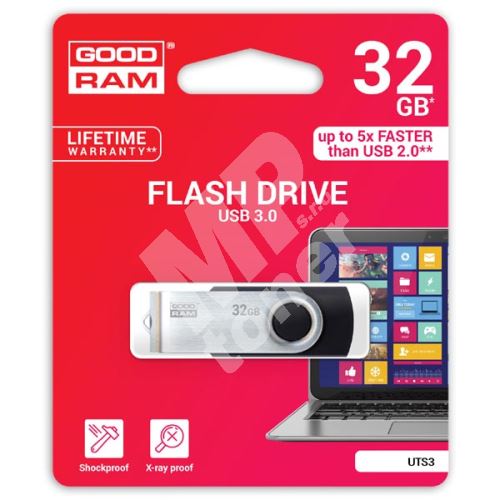 Goodram UTS3 32GB, USB flash disk 3.0, černá 1