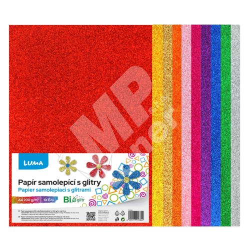 Papír barevný Luma GLITR A4 mix, 10l samolepící LUMA 1