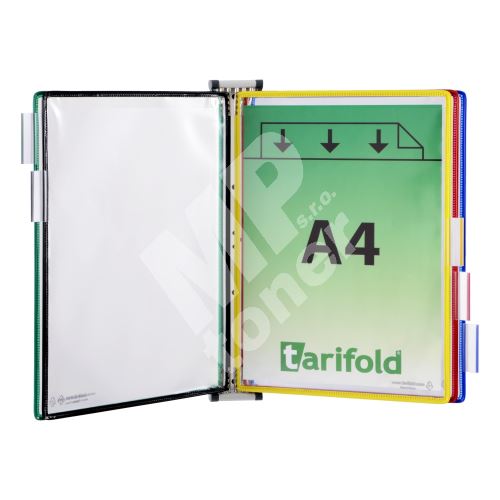 Tarifold nástěnný kovový držák magnetický, 5 rámečků s kapsami A4, mix barev 1