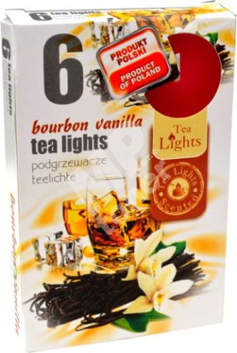 Tea Lights Bourbon Vanilla s vůní bourbonu a vanilky vonné čajové svíčky 6 kusů 1