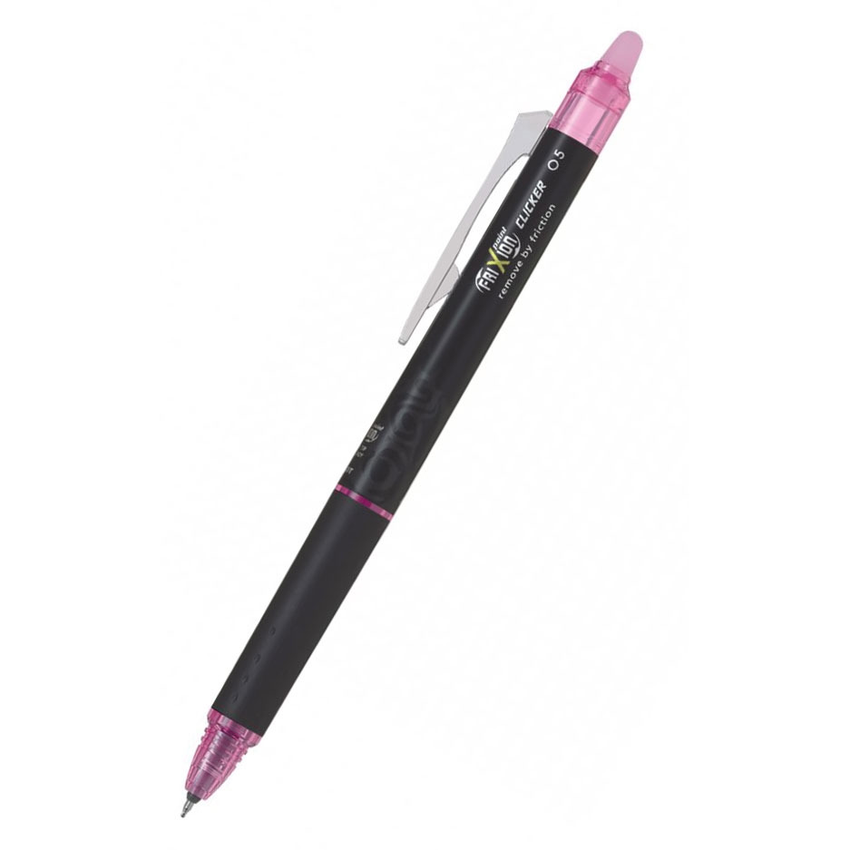 Kuličkové pero Pilot Frixion Point Clicker, růžová, 0,5, vymazatelný