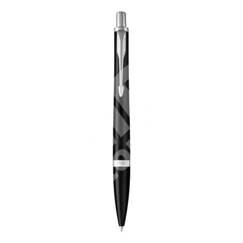 Kuličkové pero Parker Royal Urban, modrá, 0,7 mm, černé matné tělo, stříbrný klip 2