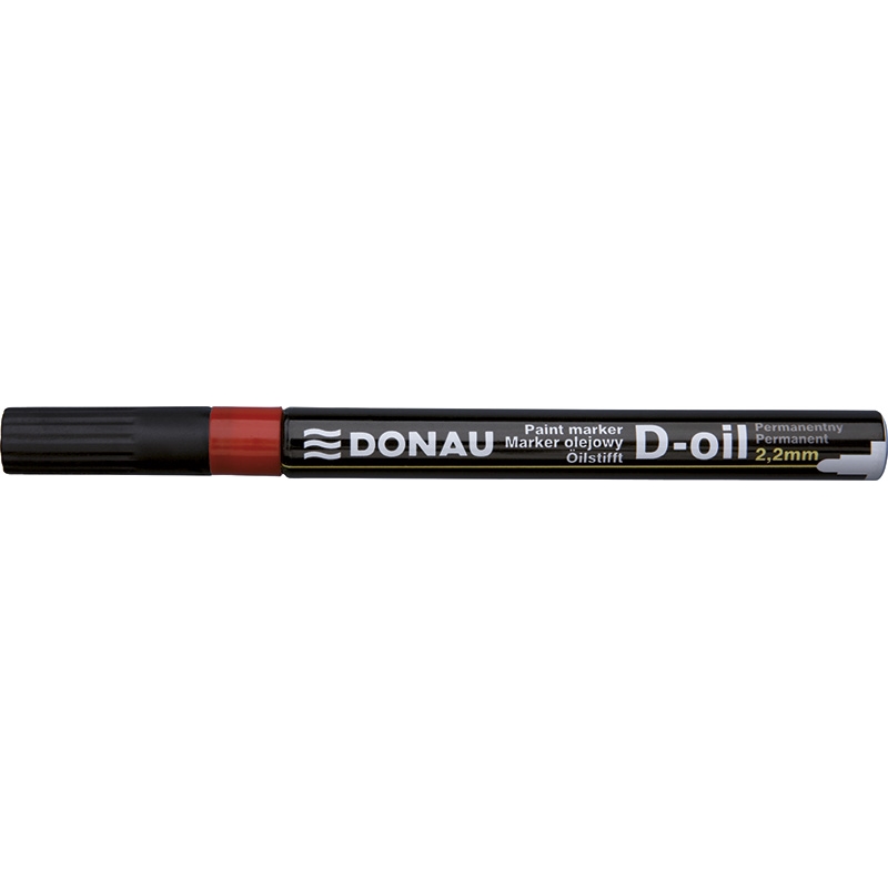 Lakový popisovač Donau D-oil, 2,2 mm, červený