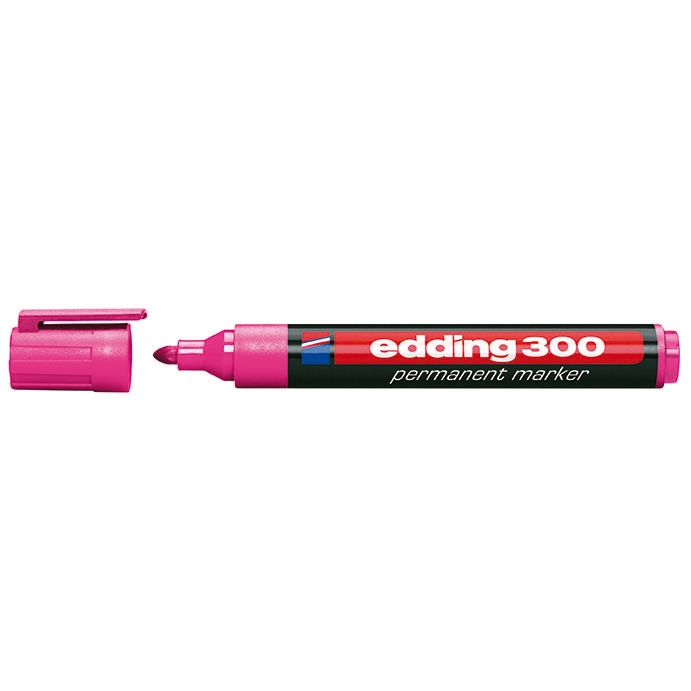 Průmyslový popisovač Edding 300, růžový, 1,5-3mm, kuželový hrot