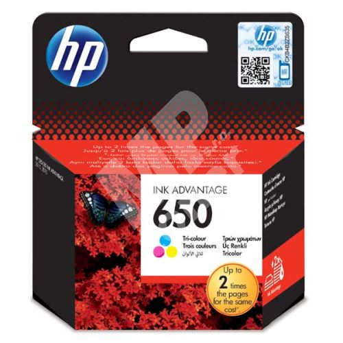 Cartridge HP CZ102AE, color, No.650, originál 1