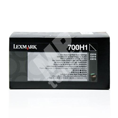 Toner Lexmark 70C0H10, black, originál 1
