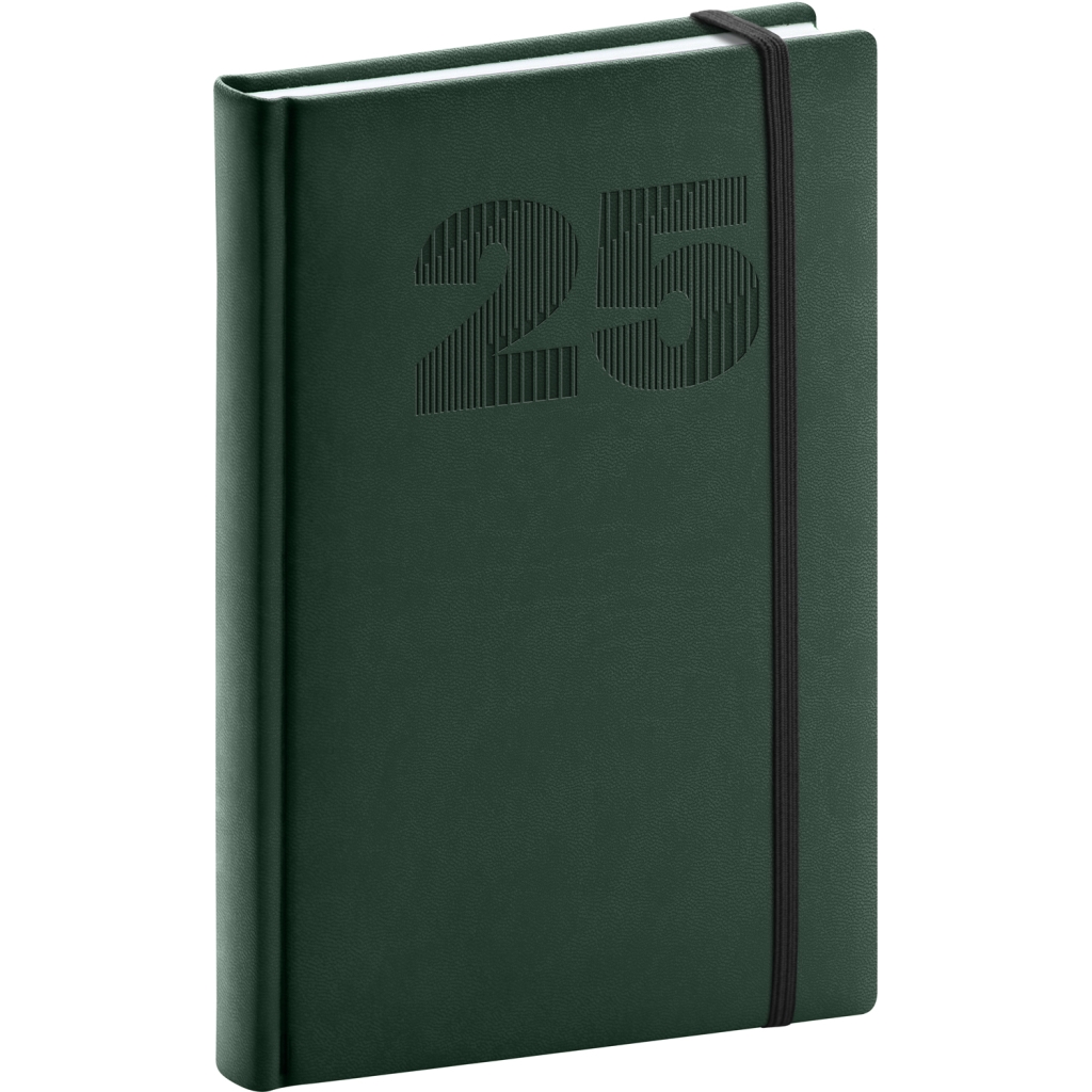 Denní diář Notique Vivella Top 2025, zelený, 15 x 21 cm