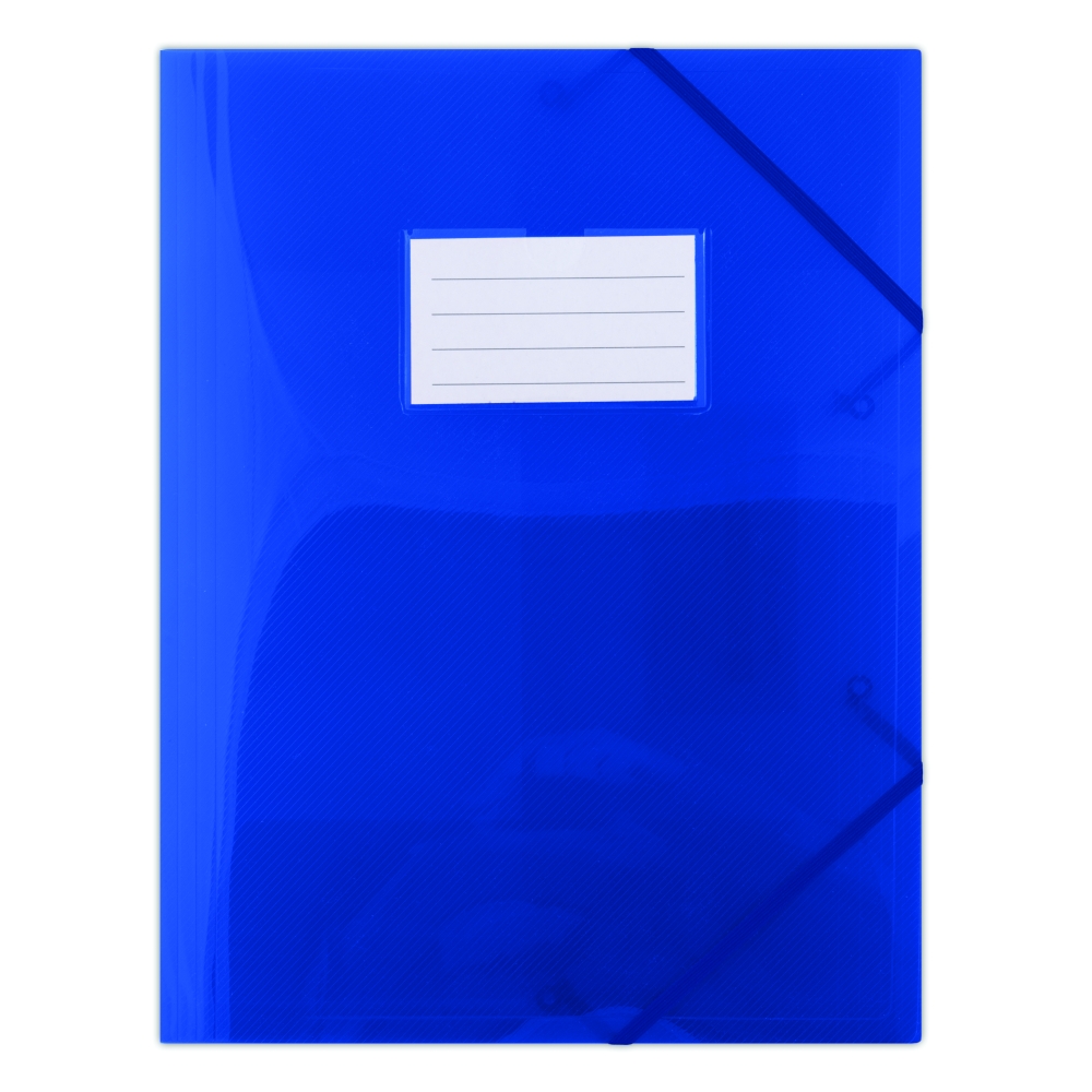 Spisové desky s gumičkou a štítkem Donau, A4, PP, modré