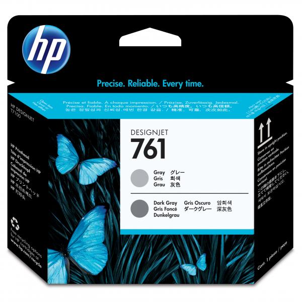 Inkoustová cartridge HP CH647A, DesignJet T7100, No. 761, printhead, gray/dark gray, orig