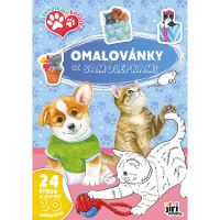 Omalovánky A4 se samolepkami Štěňátka a koťátka