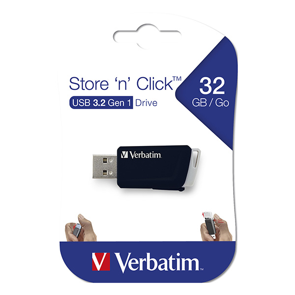 32GB Verbatim Store'n'Click, USB flash disk 3.0, 49307, černý