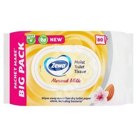 Vlhčené toaletní ubrousky Zewa Almond Milk, 80 ks 1