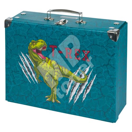 Skládací školní kufřík Baagl s kováním, T-Rex 1