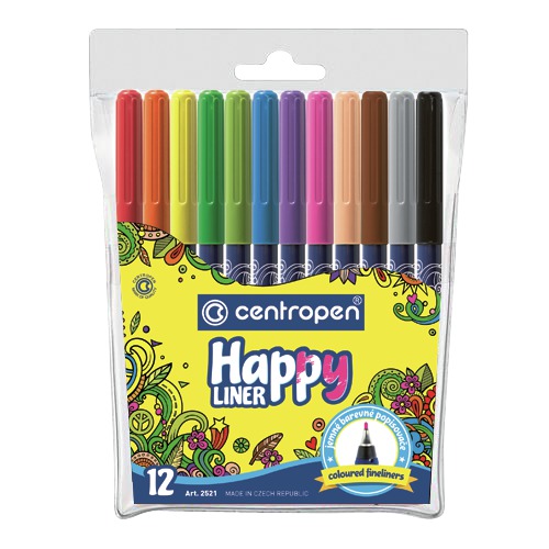 Popisovač Centropen 2521 Happy Liner sada 12 barev